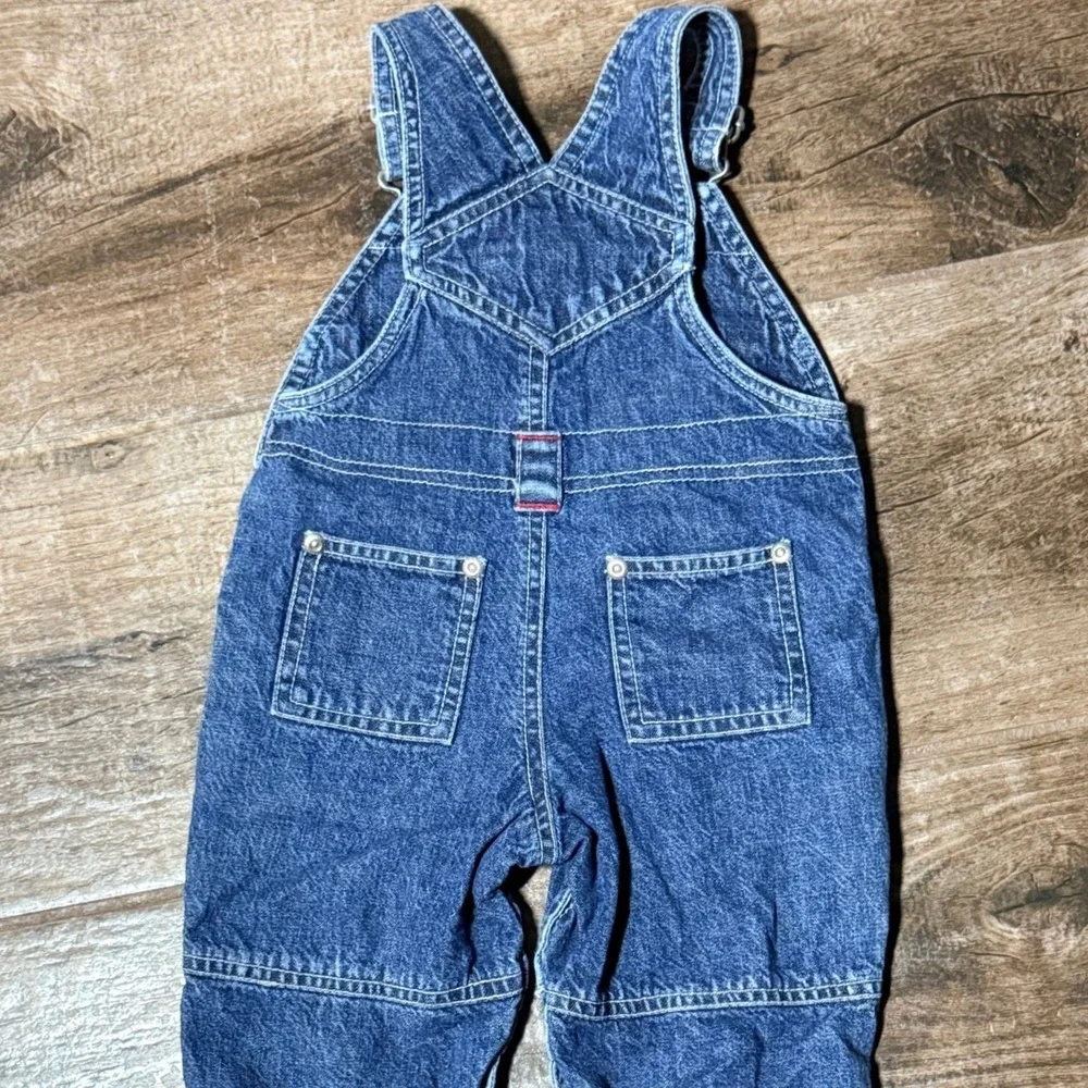 Gymboree Baby Vintage Y2K Blue Denim Bib Overalls, Medium Wash,‎ 3-6 mo